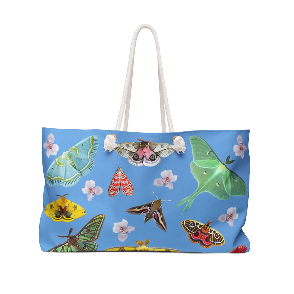 Moth Gala - Weekend Bag (Sky)