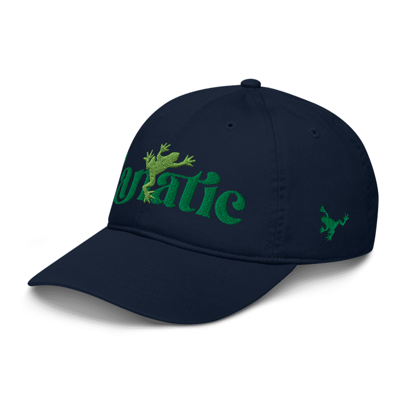 Thumbnail: Frog Fanatic - 100% cotton embroidered low profile baseball cap - more colors