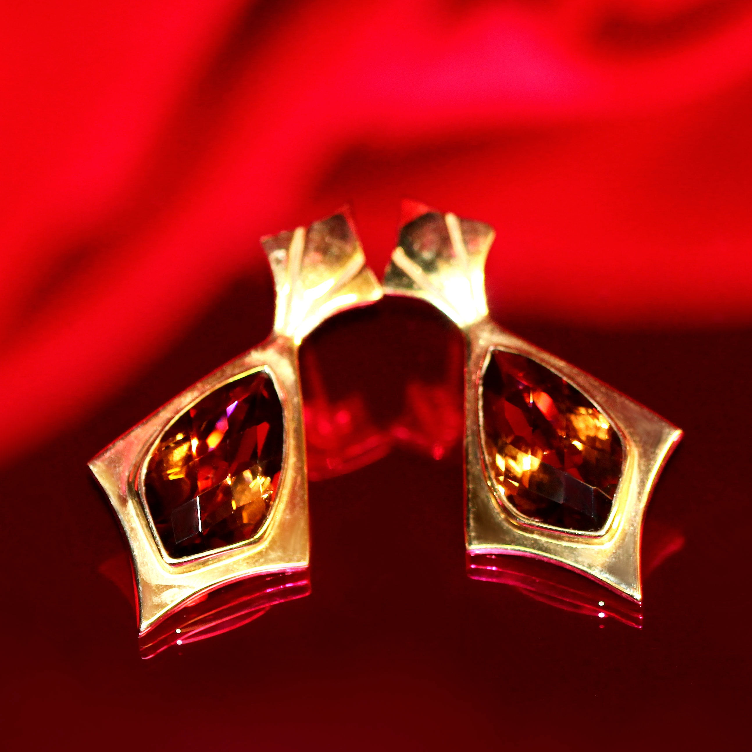 8.75ct Madeira Citrine Earrings