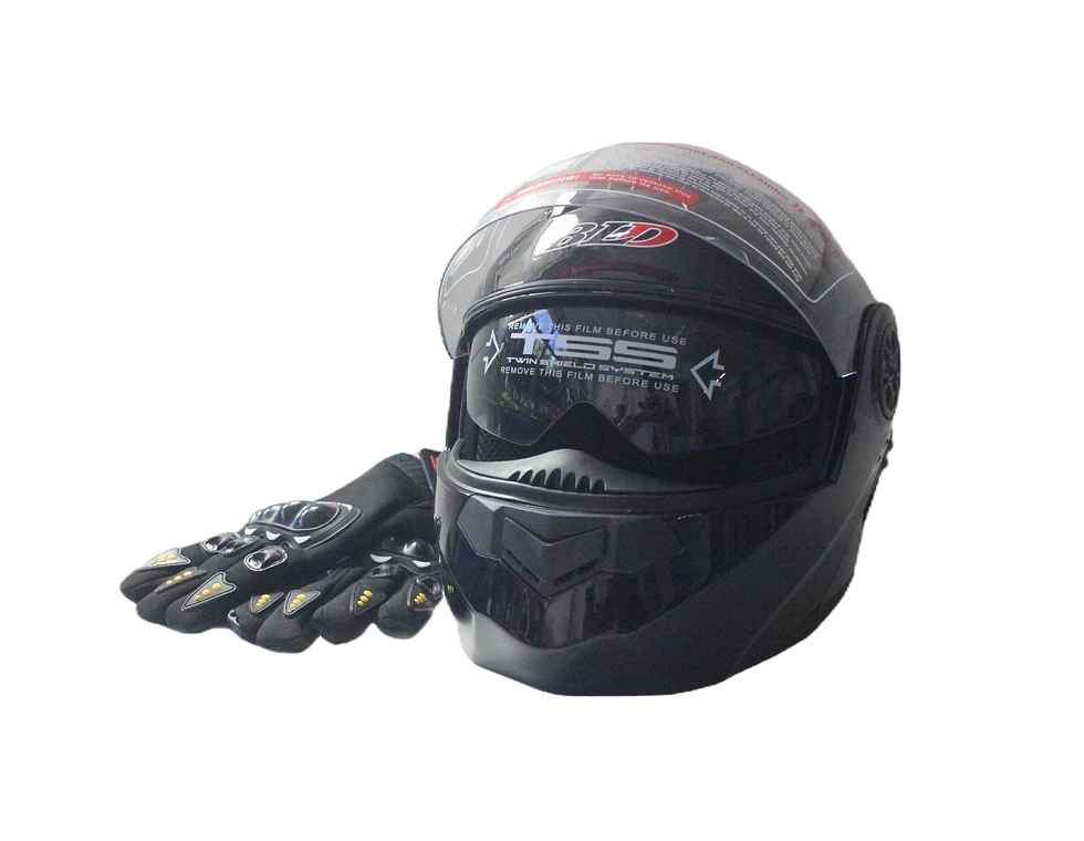 Kit Motorista Casco + Guantes