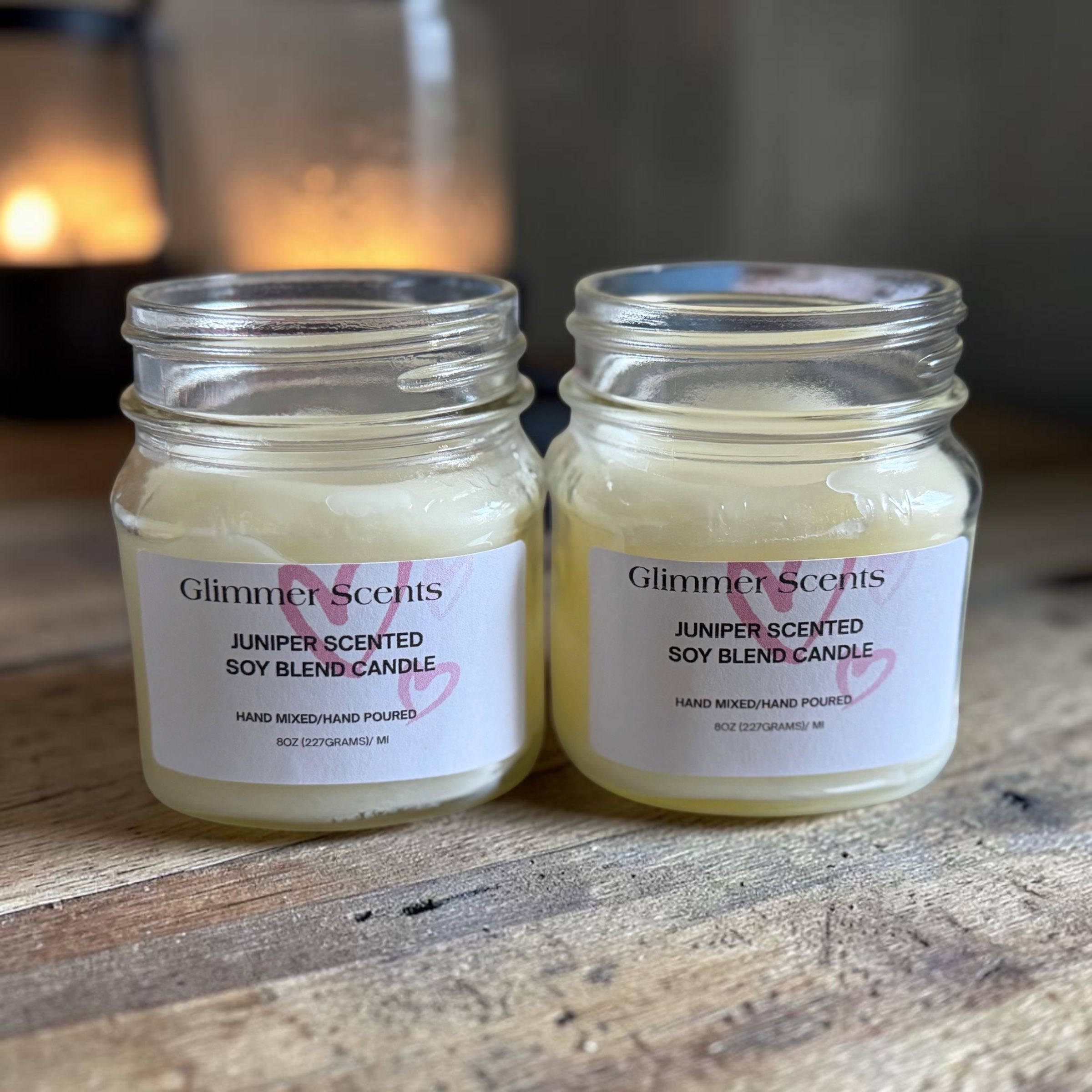 Juniper Scented Wickless Candle