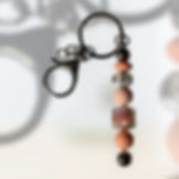 Coral and White Keychain