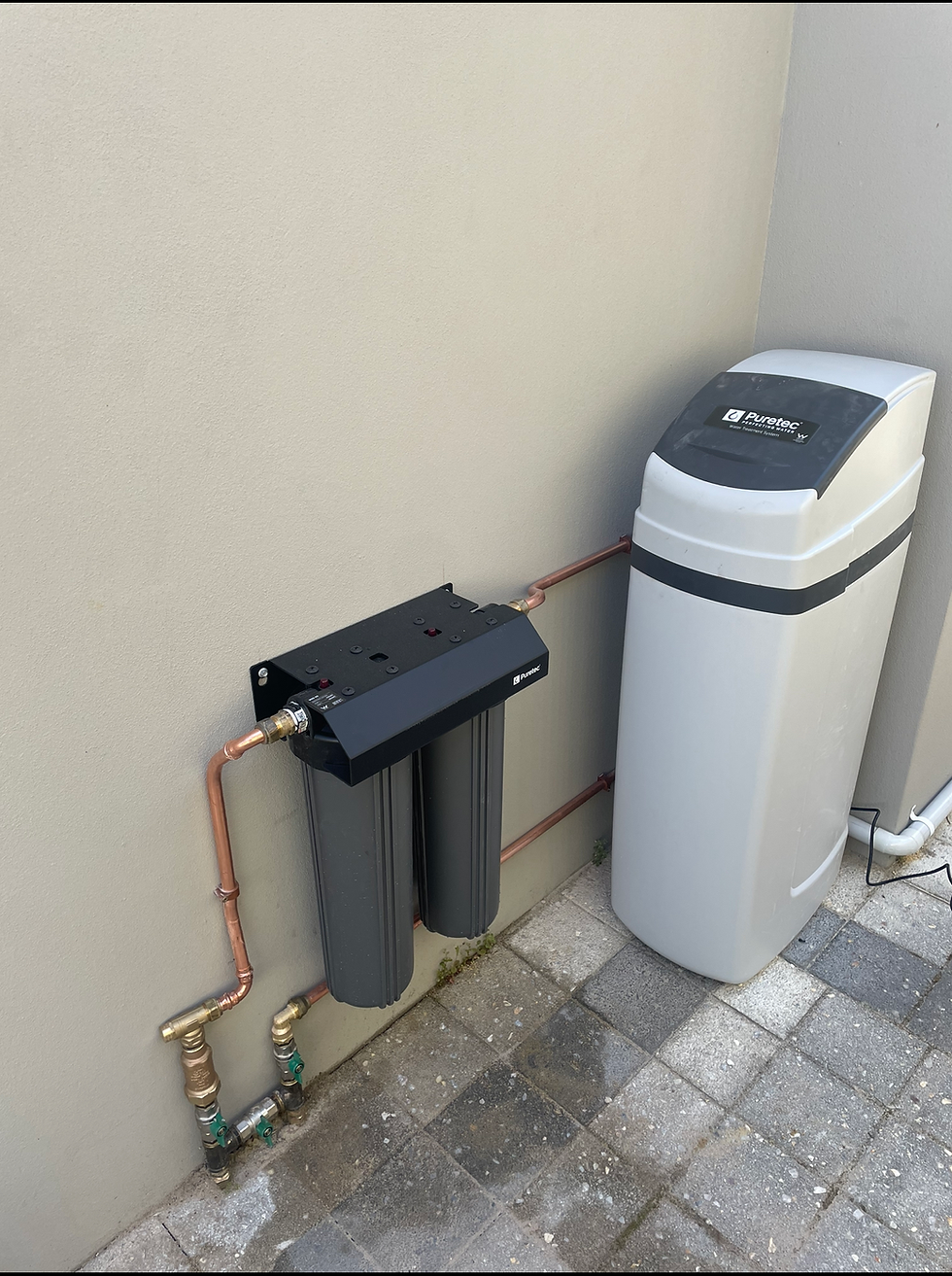 Thumbnail: Whole house twin filter and automatic softener supplied and installed