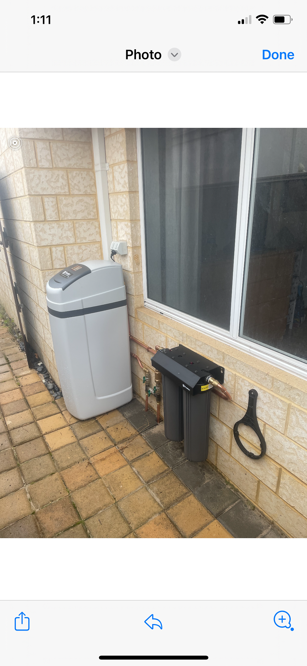 Thumbnail: Whole house twin filter and automatic softener supplied and installed