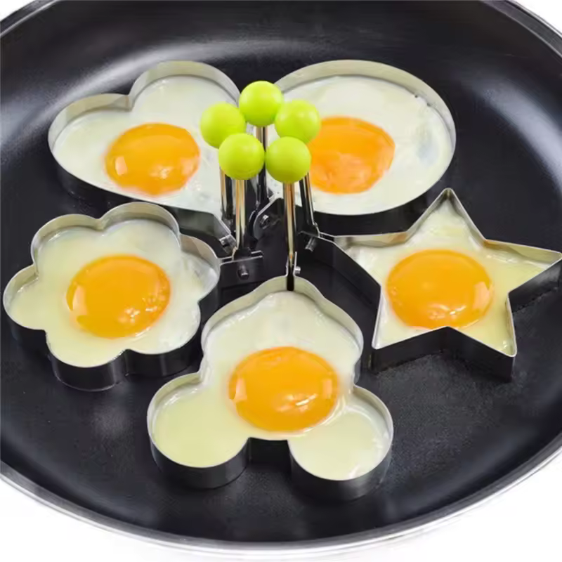 Stainless Steel Omelette Mold Maker Love Star Bear Flower Fried Egg Mold Pancake