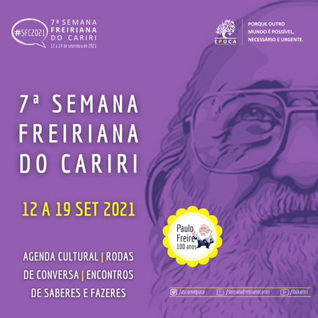 Evento celebrará o centenário de nascimento de Paulo Freire