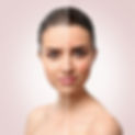 Woman face before and after acne treatme