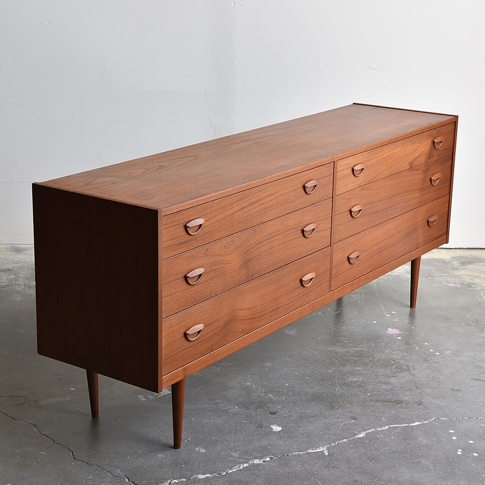 섬네일: Danish Modern Teak 6 Drawers Dresser by Kai Kristiansen
