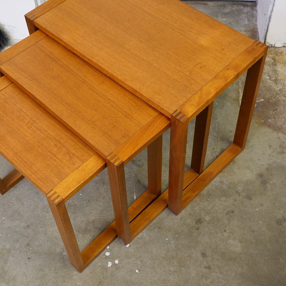 Thumbnail: Vintage Danish Teak Nesting Tables