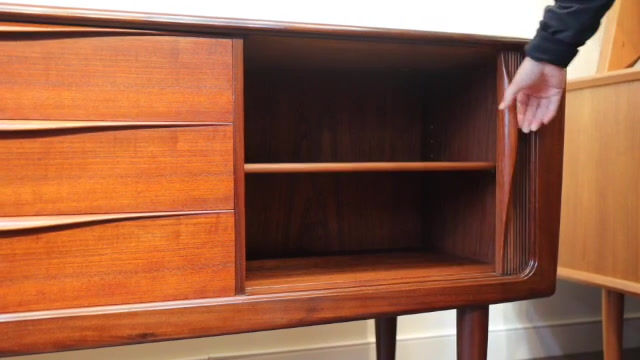 Thumbnail: Danish Modern Tambour Door Sideboard by Hos Wulff