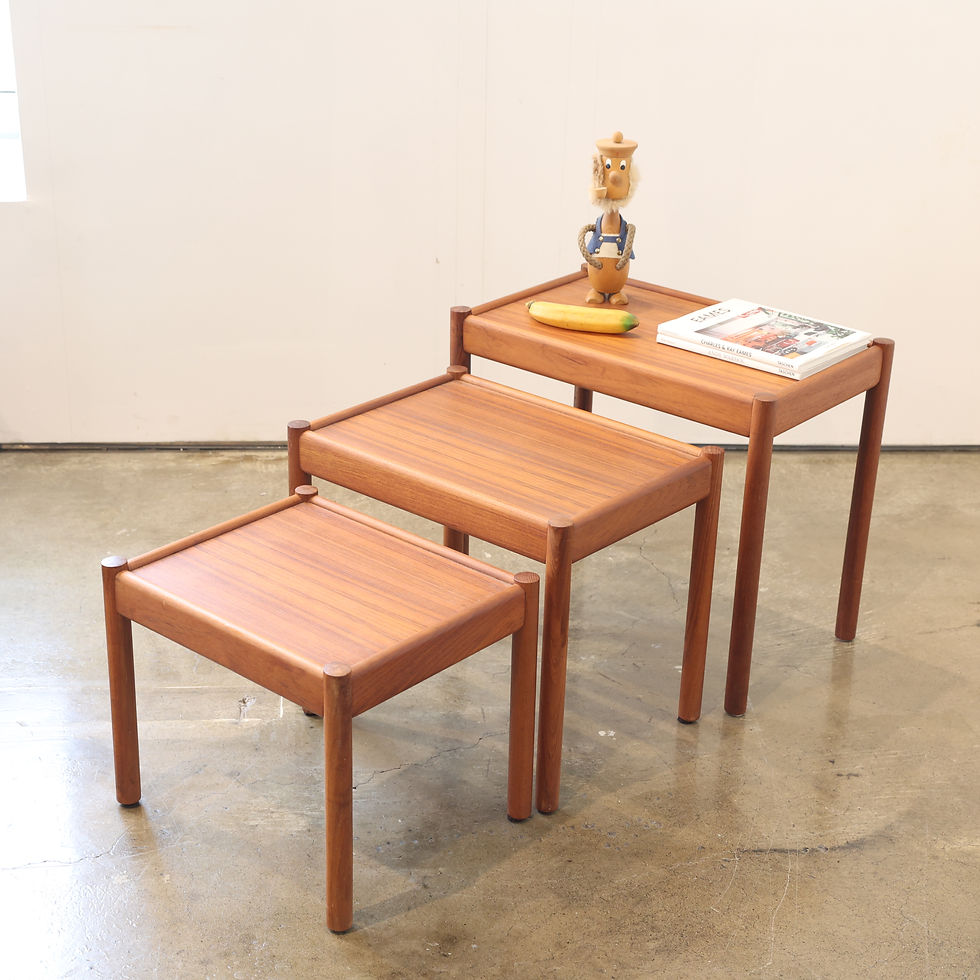 Thumbnail: Teak Nesting Tables, Classic Simple