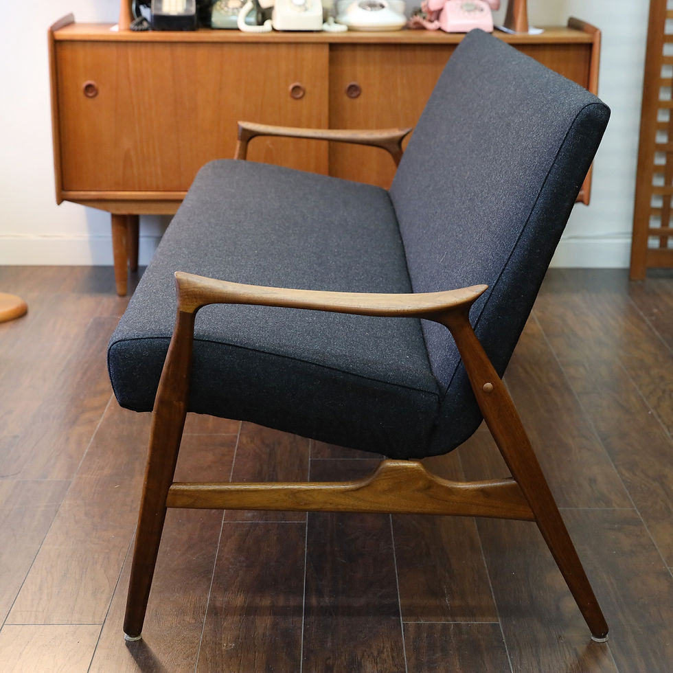 Vintage Mid-Century Modern Sofa in Style of Arne Hovmand-Olsen