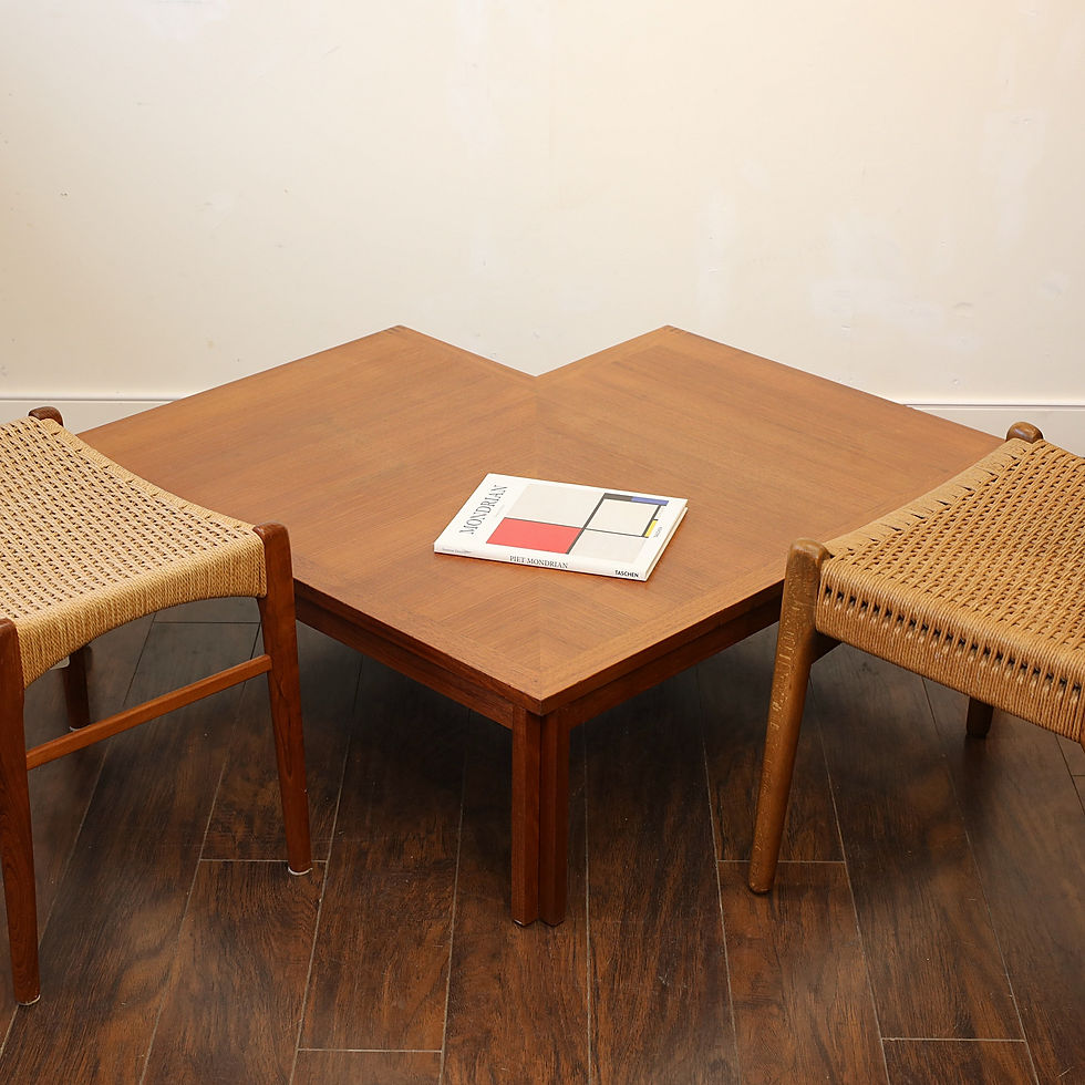 Thumbnail: Danish Modern "Moduline" Teak Corner Table by Ole Gjerløv-Knudsen & Torben Lind
