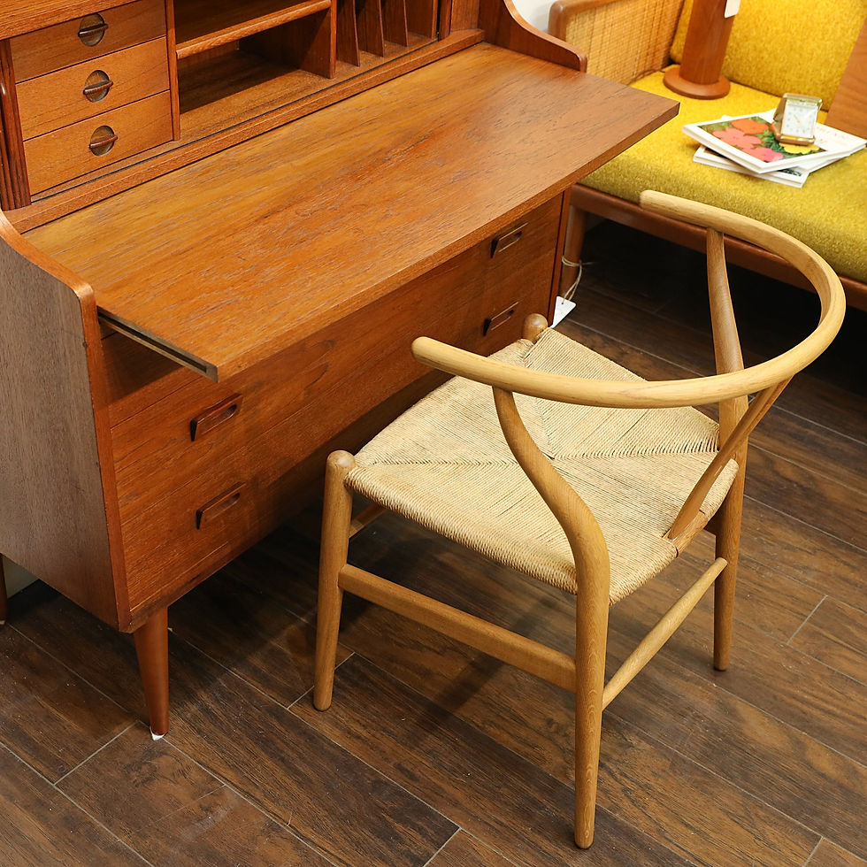 Thumbnail: Danish Modern Teak Secretary Desk by Johannes Sorth