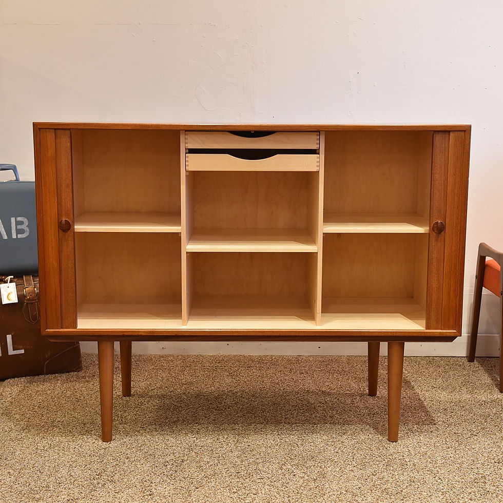 Thumbnail: Danish Modern Teak Tambour Door Credenza