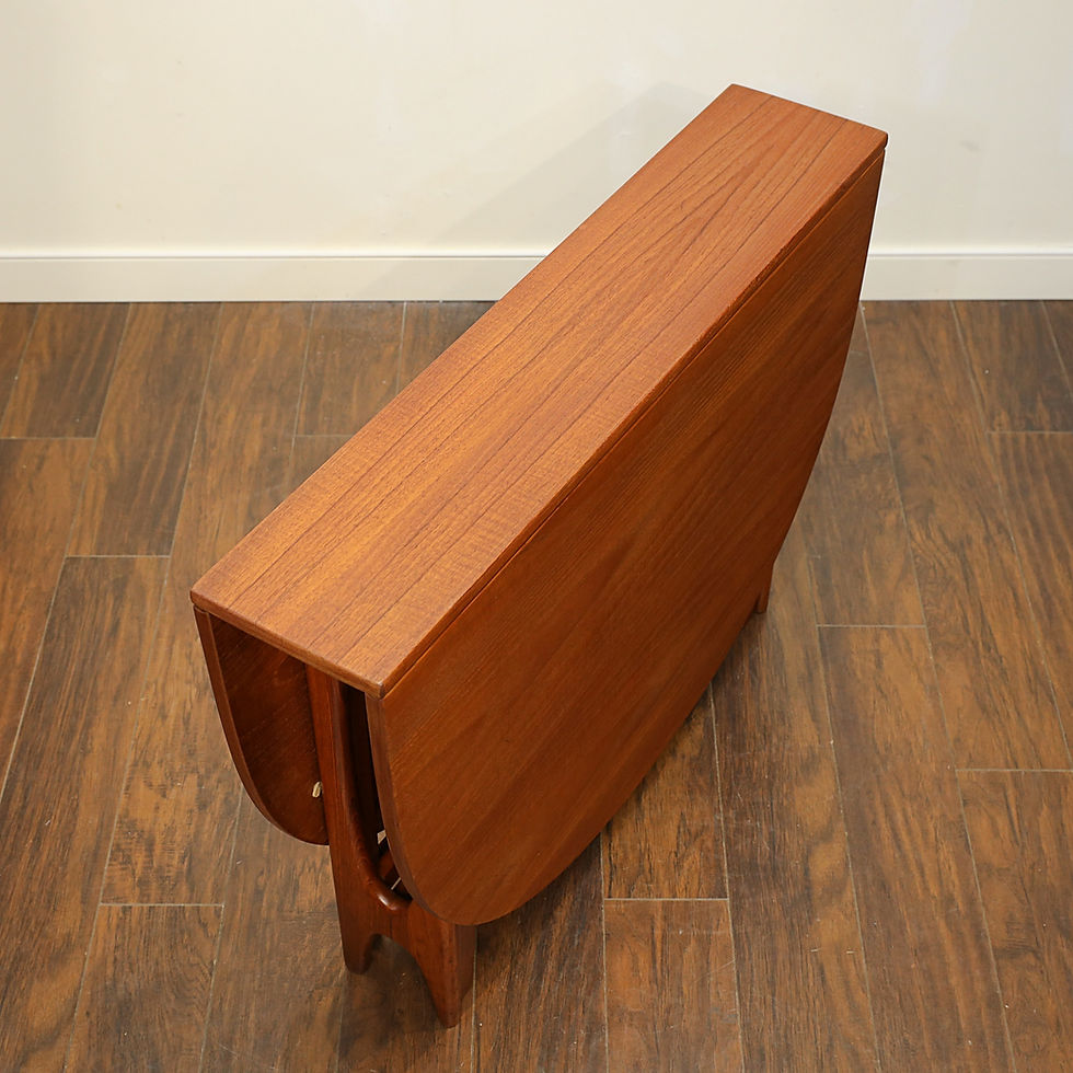 Thumbnail: Rare Vintage Norwegian MCM Gate Leg Dining Table