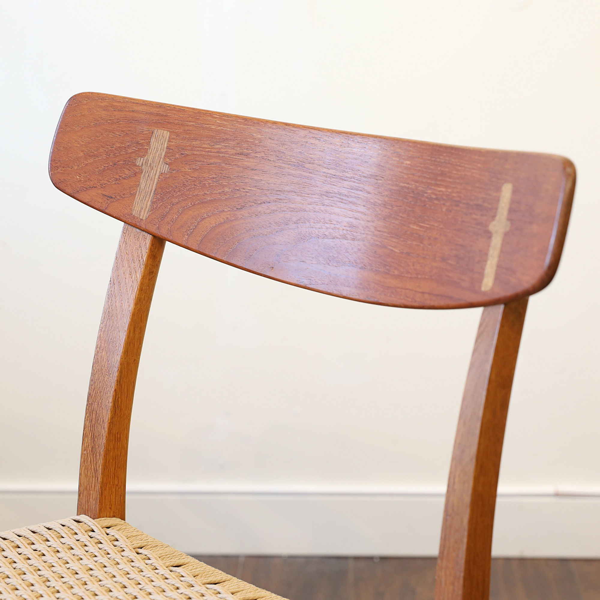 Danish Modern Teak & Oak CH-23 Dining Chairs by Hans J Wegner