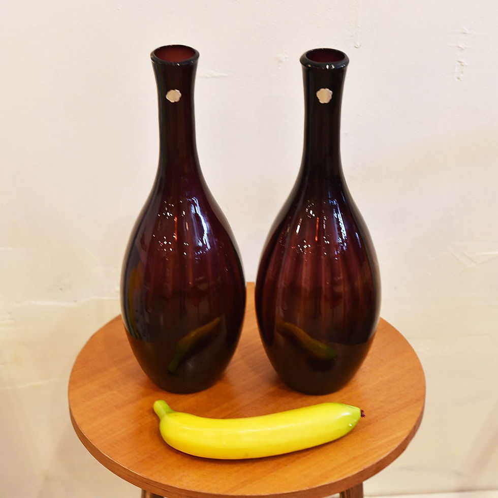 Thumbnail: Purple Murano glass vases Pair