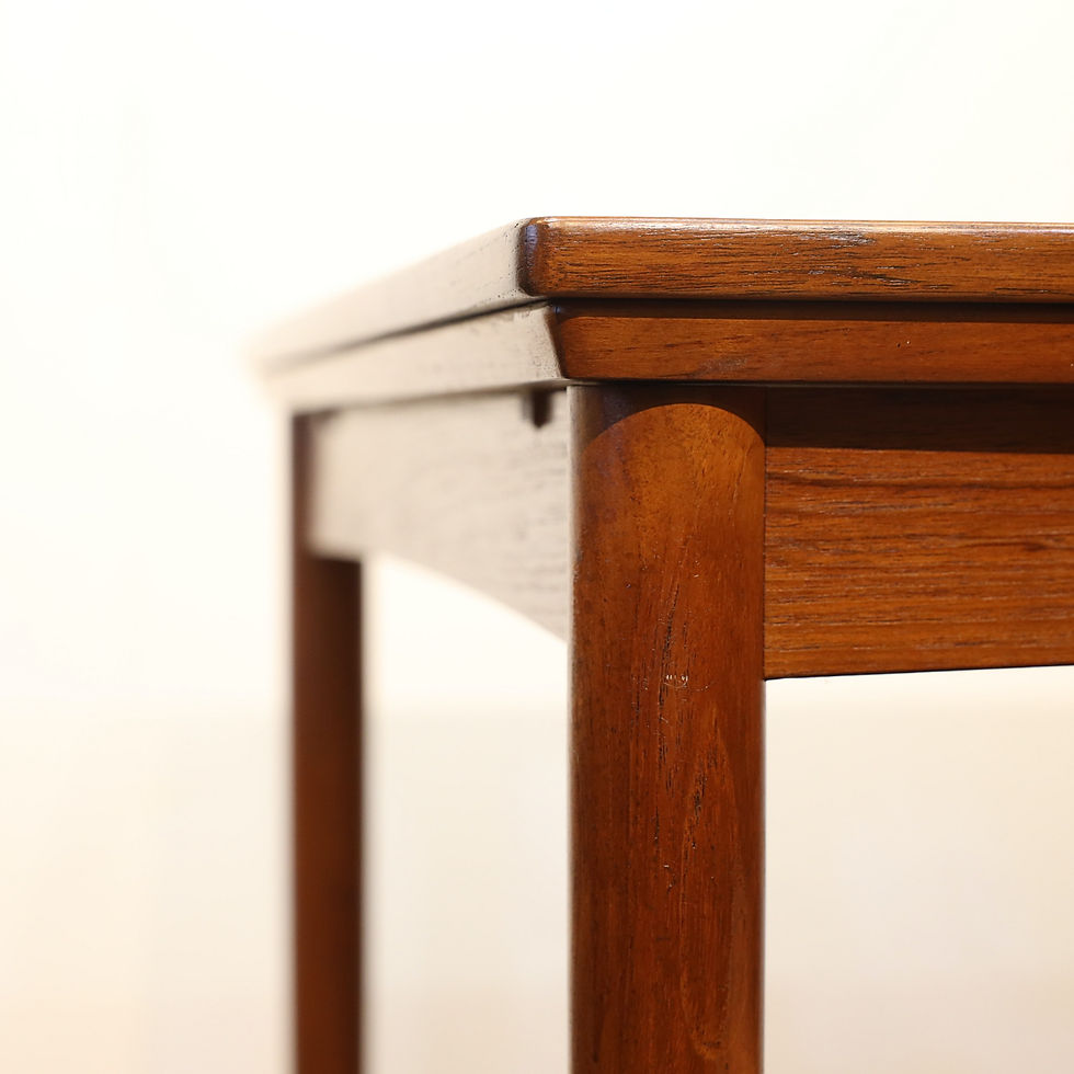 Thumbnail: Danish Modern Teak "HU240" Square Dining Table with 2 Leaves by Hundevad & Co.