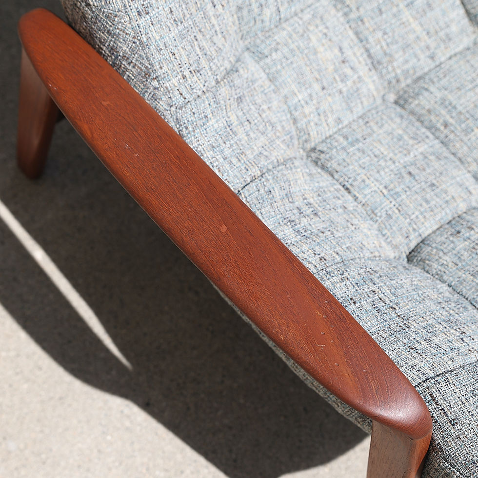 Thumbnail: Iconic Canadian Teak Lounge Chair with Foot Stool by R. Huber & Co.