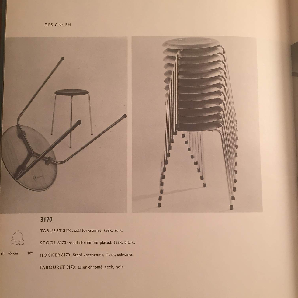 Thumbnail: Iconic vintage dot stool by Arne Jacobsen for Fritz Hansen