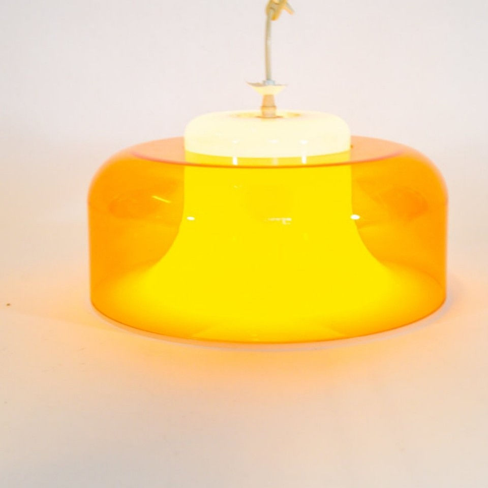 Thumbnail: Unique yellow acrylic hanging lamp Made in Netherlands