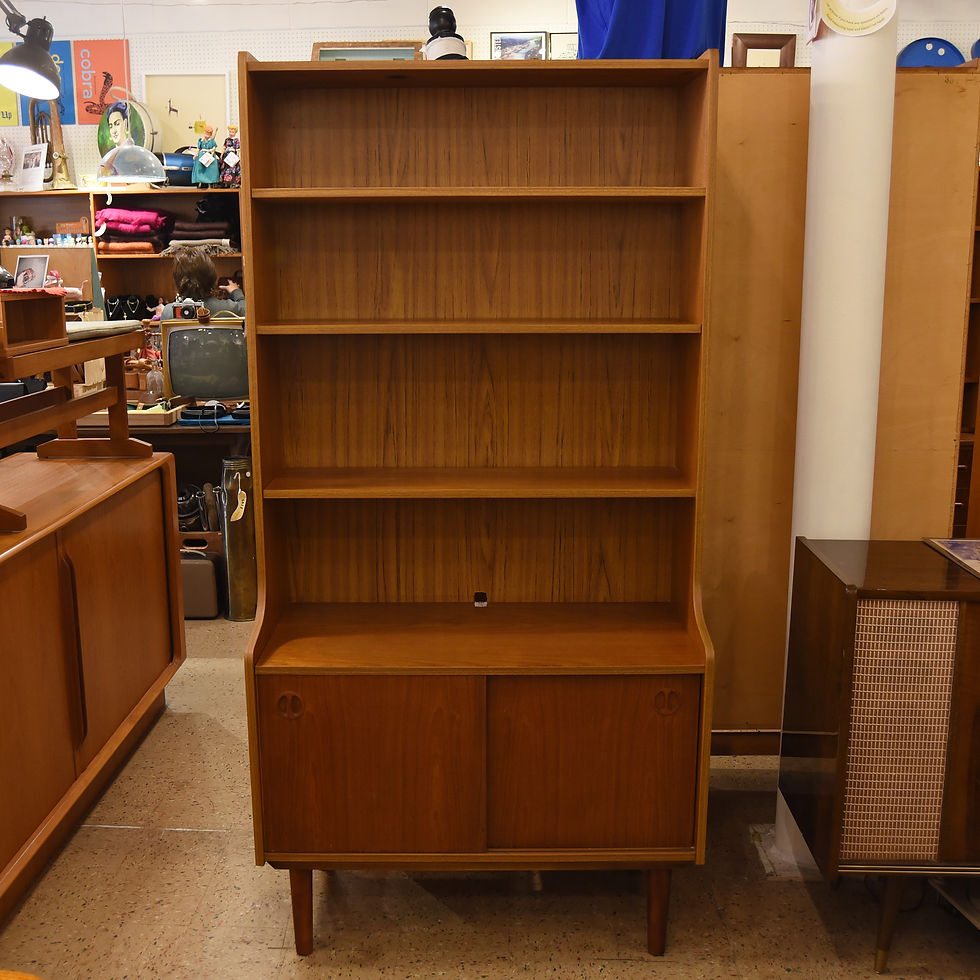 섬네일: Vintage MCM Teak Bookcase Cabinet