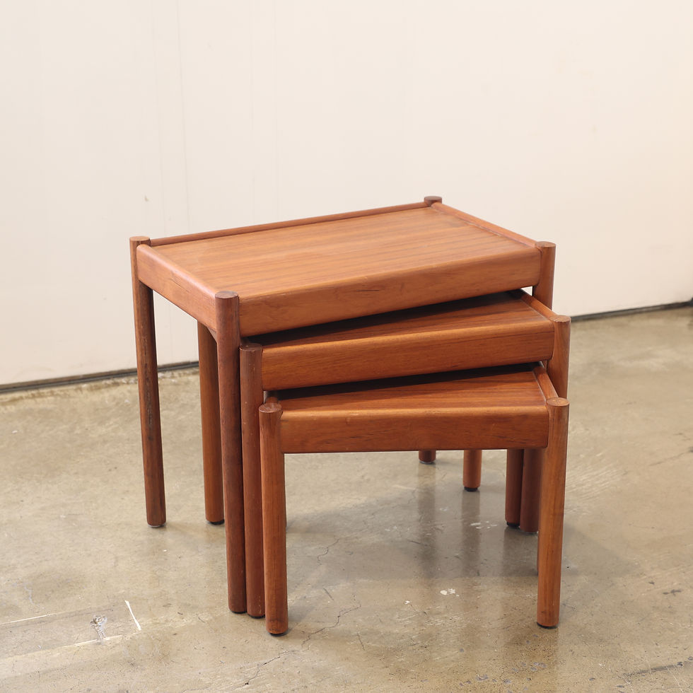 Thumbnail: Teak Nesting Tables, Classic Simple