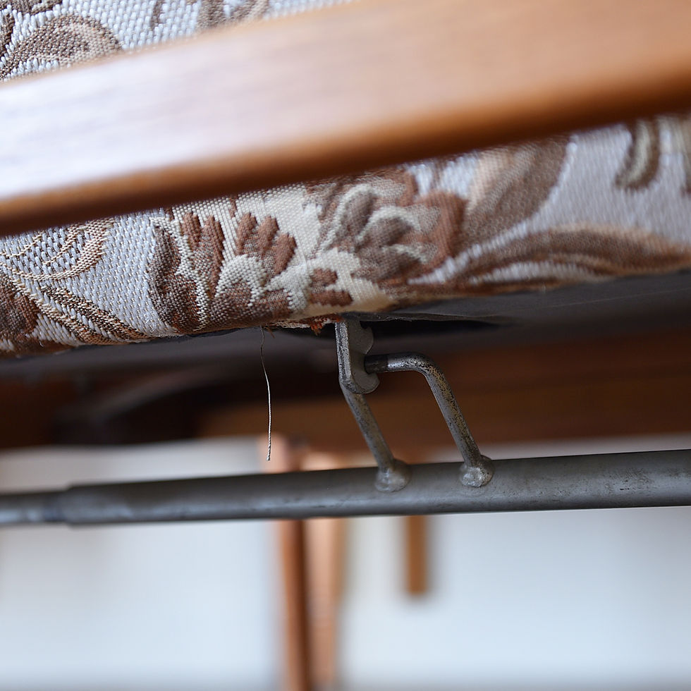 섬네일: Mid Century modern Norwegian teak lounger + Ottoman