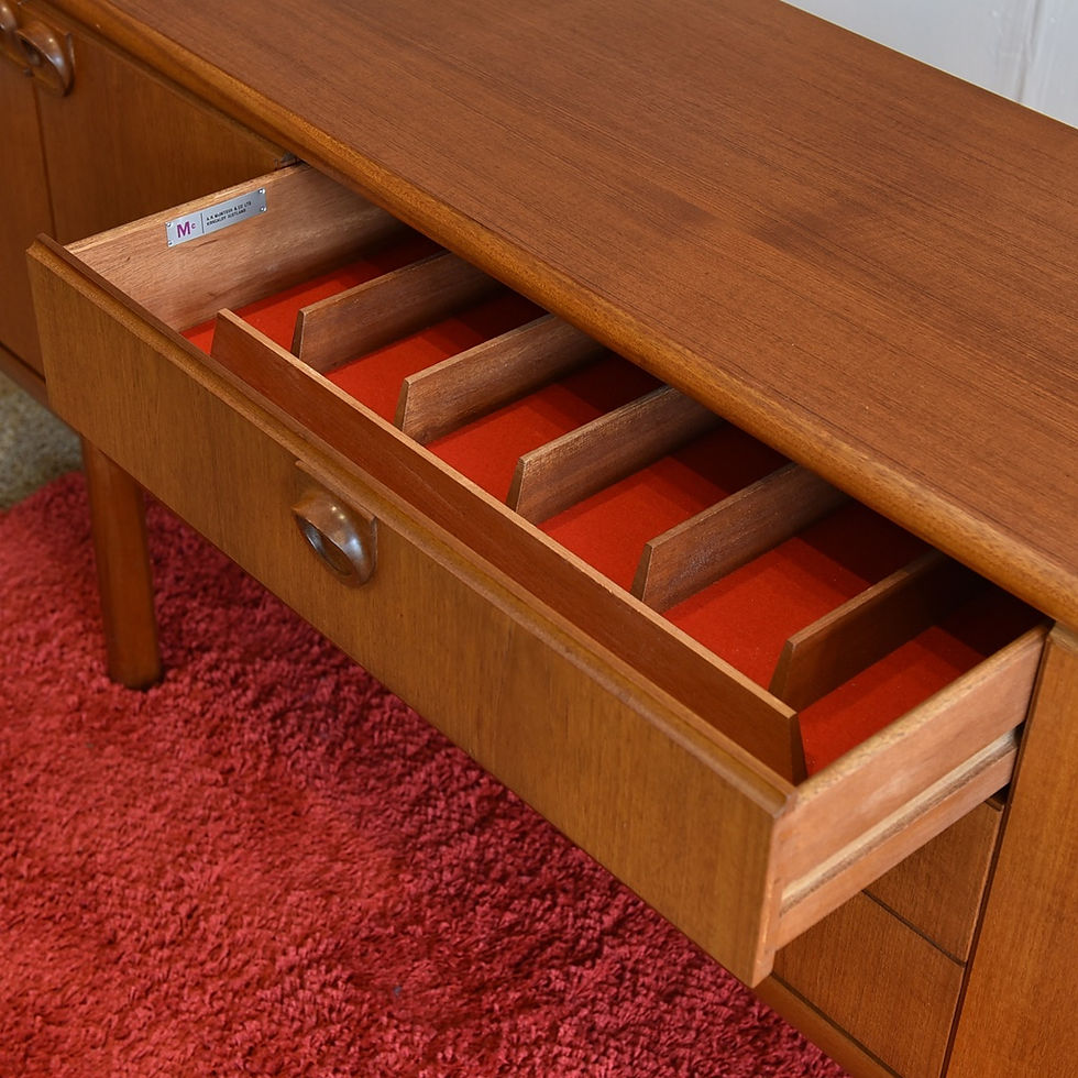 섬네일: Vintage Mid Century Modern Teak Credenza by A.H.Mcintosh & Co. LTD.