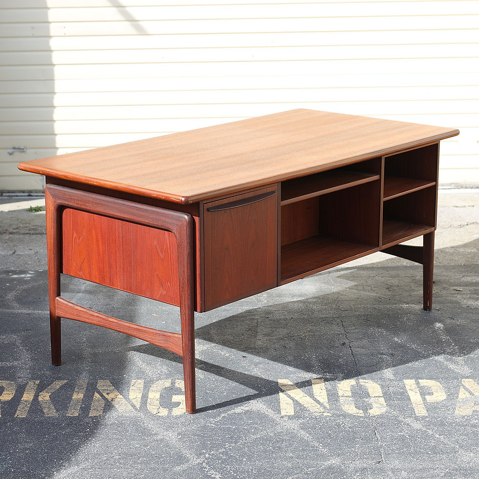 Thumbnail: Mid-Century Modern Teak Executive Desk