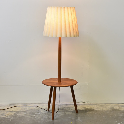 Vintage MidCentury Modern 3 Legged Floor Lamp with Table bananalab