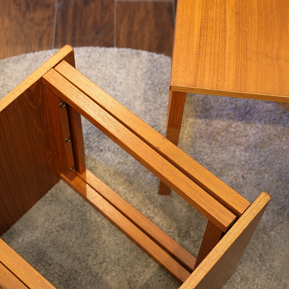 Thumbnail: Vintage Teak Cube Nesting Tables by Kai Kristiansen 