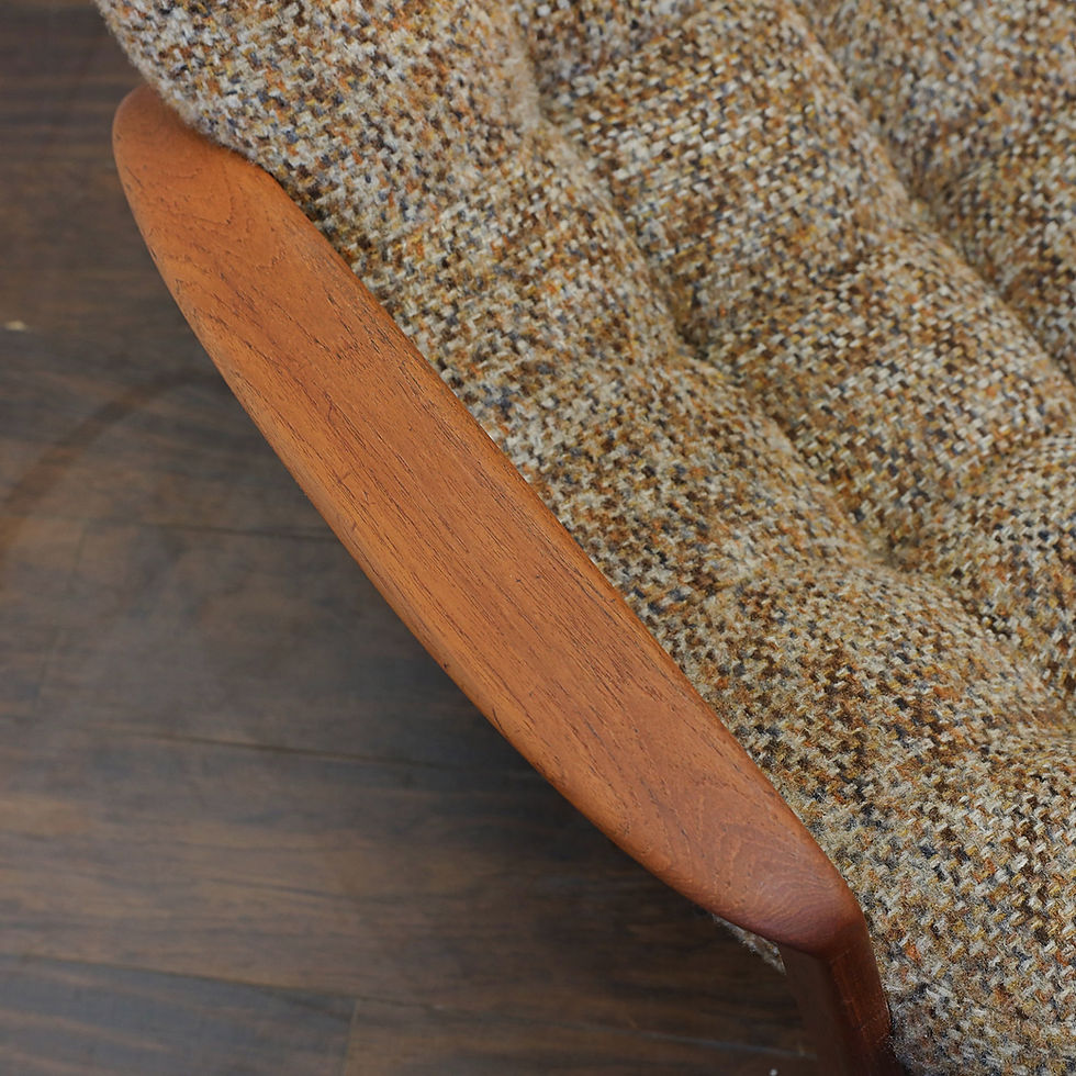 Thumbnail: R Huber Teak Lounge Chair & Foot Stool