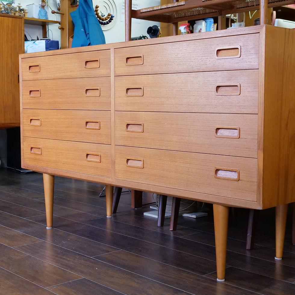 Thumbnail: Danish Modern Teak 8 Drawers Dresser by Carlo Jensen for Hundevad & Co.