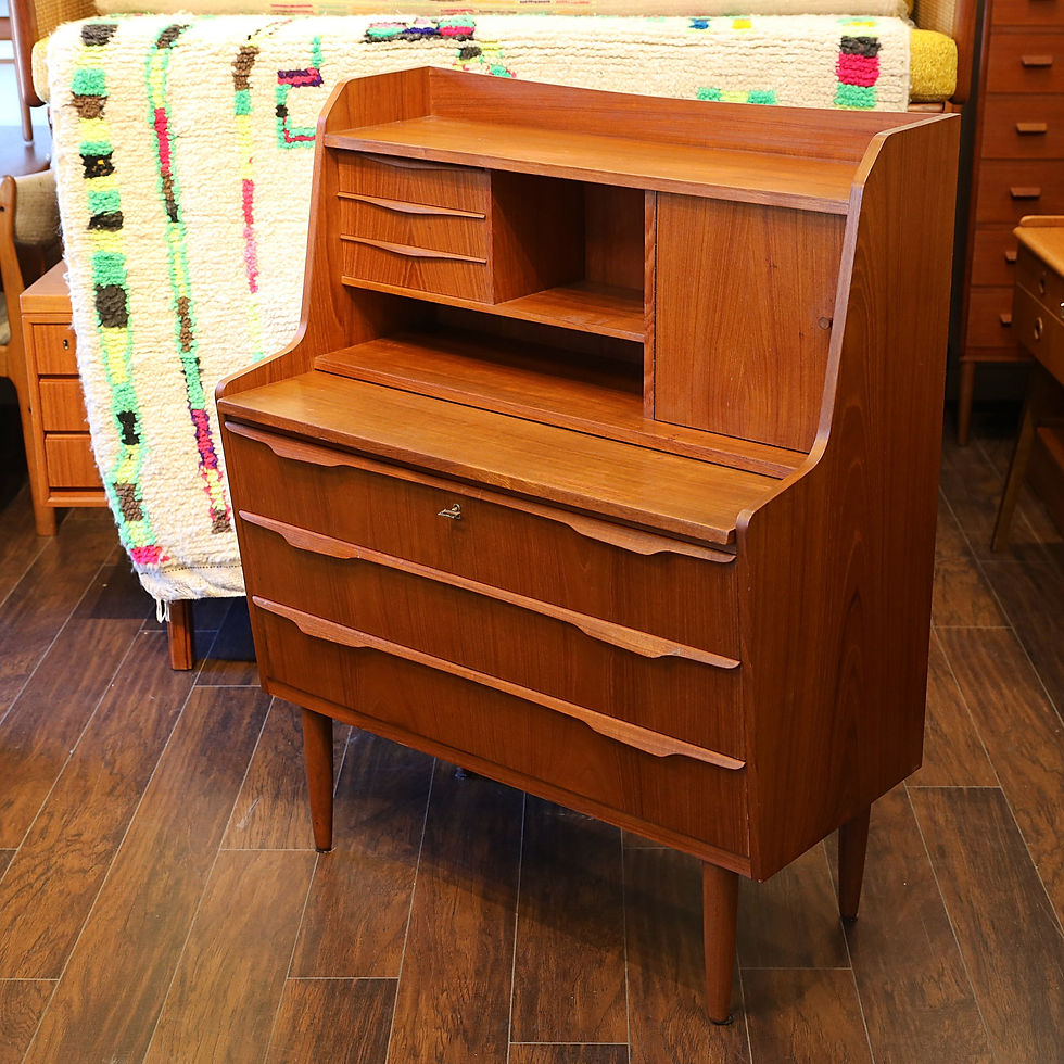 Thumbnail: Fabulous Vintage MCM Teak Writing Desk