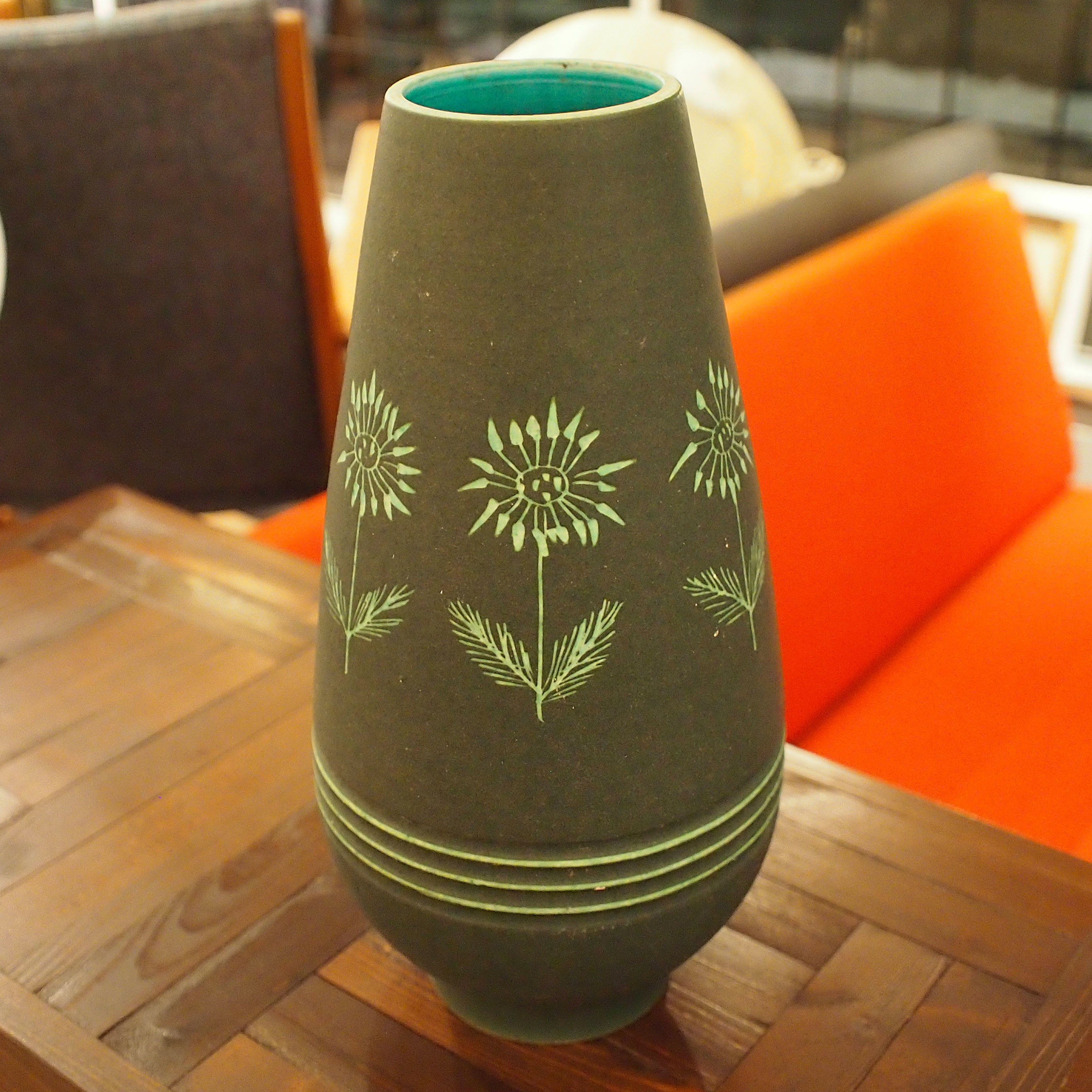 Vintage Green Italian Vase