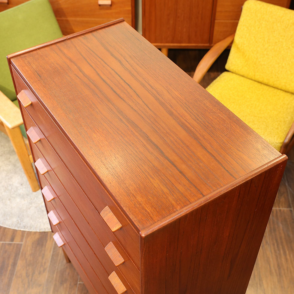 Thumbnail: Danish Modern Teak Tallboy Dresser by Poul Volther for Munch Møbler