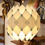 섬네일: Vintage Teak Scissors Lamp with Origami Shade