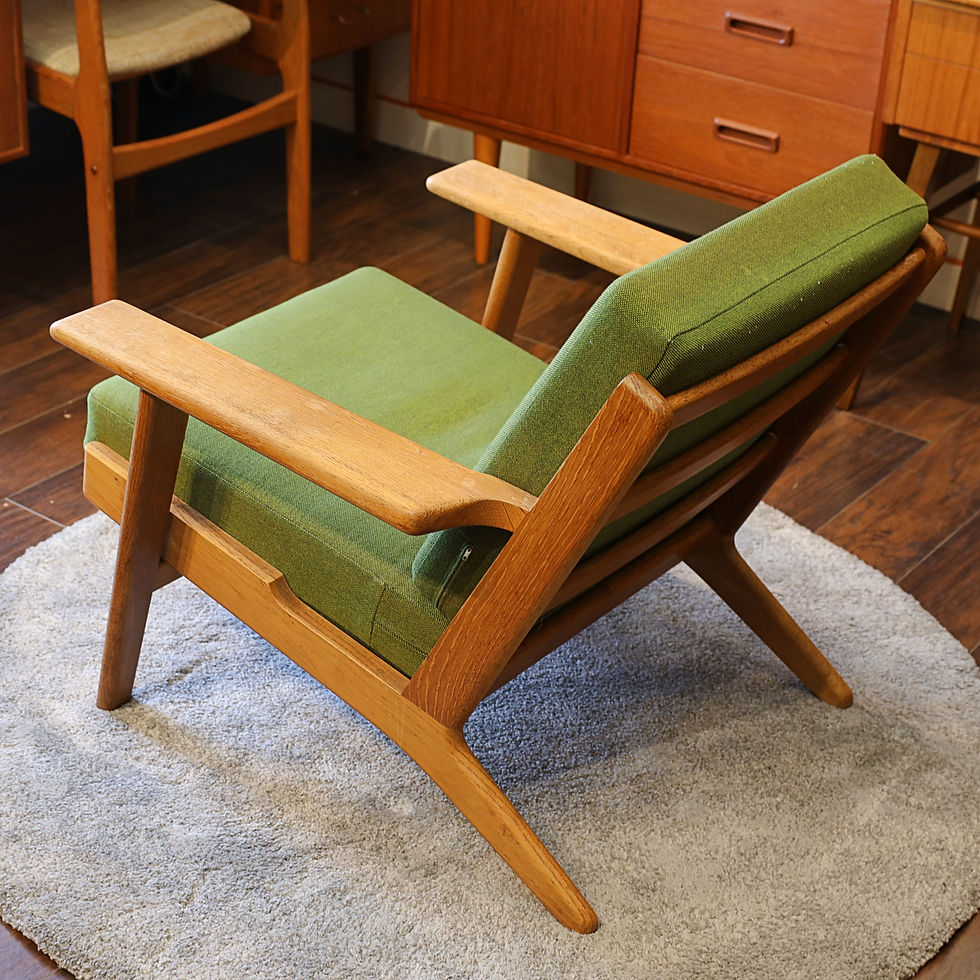 Thumbnail: Danish Modern Oak Model GE290 Lounge Chair by Hans J. Wegner for GETAMA