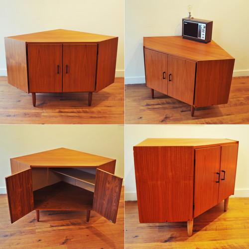 Mid Century Modern Teak Corner bananalab