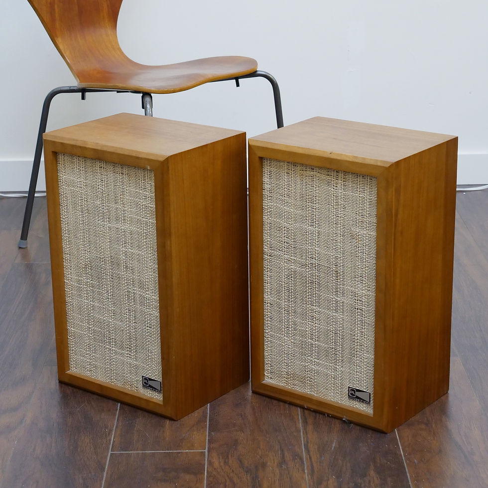 Thumbnail: Pair of Vintage Walnut Pro-Linear Stage Three Speakers