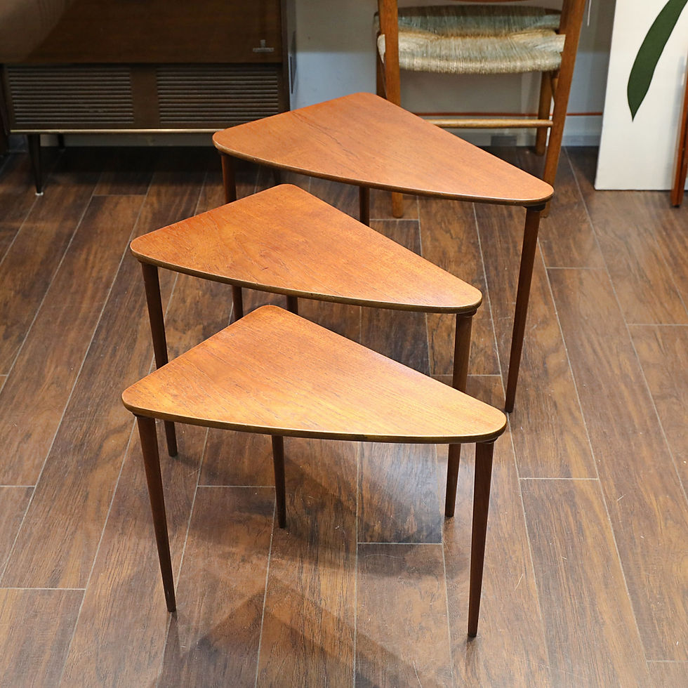Thumbnail: Danish Modern Heltborg Møbler Triangular Nesting Tables