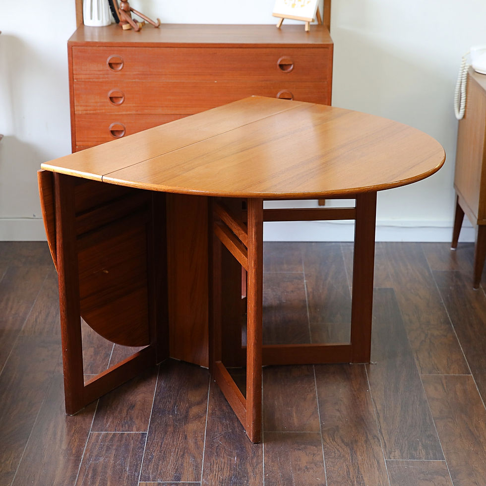 Thumbnail: Condo Size MCM Folding Bistro/Dining Table