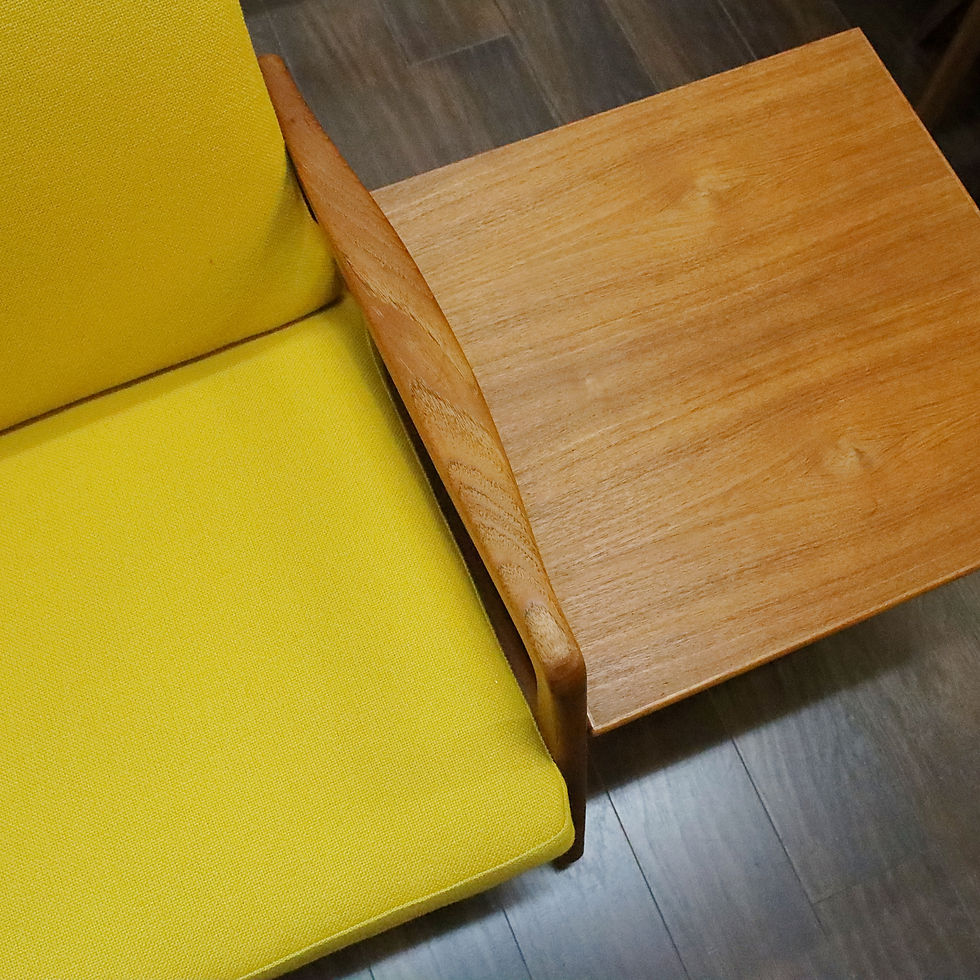 Thumbnail: Square teak side coffee table