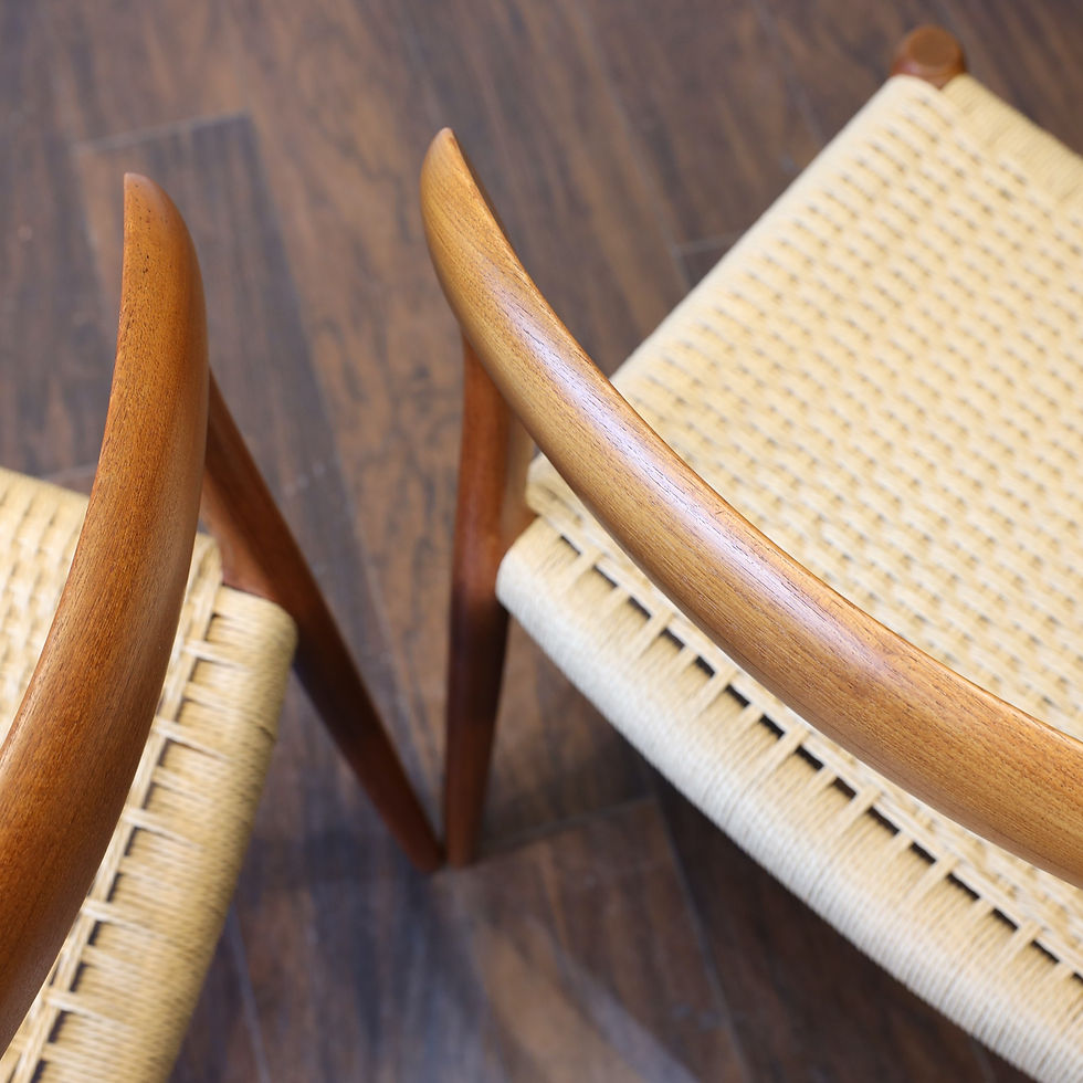 Thumbnail: 3 of Danish Modern Teak 75 Side Chairs by Niels Moller