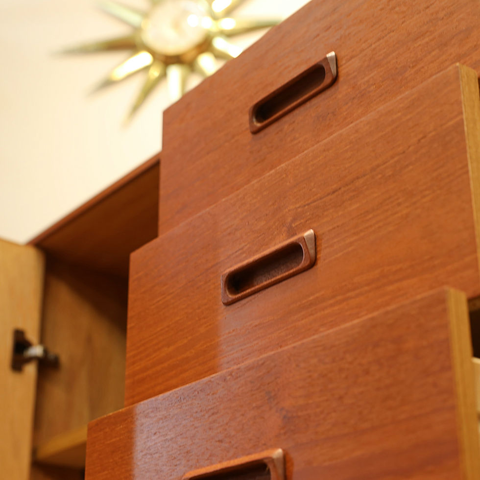 Thumbnail: Vintage MCM TeakTeak Wardrobe Tallboy Dresser