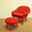 섬네일: Mid Century Modern Teak Lounge Chair + Stool