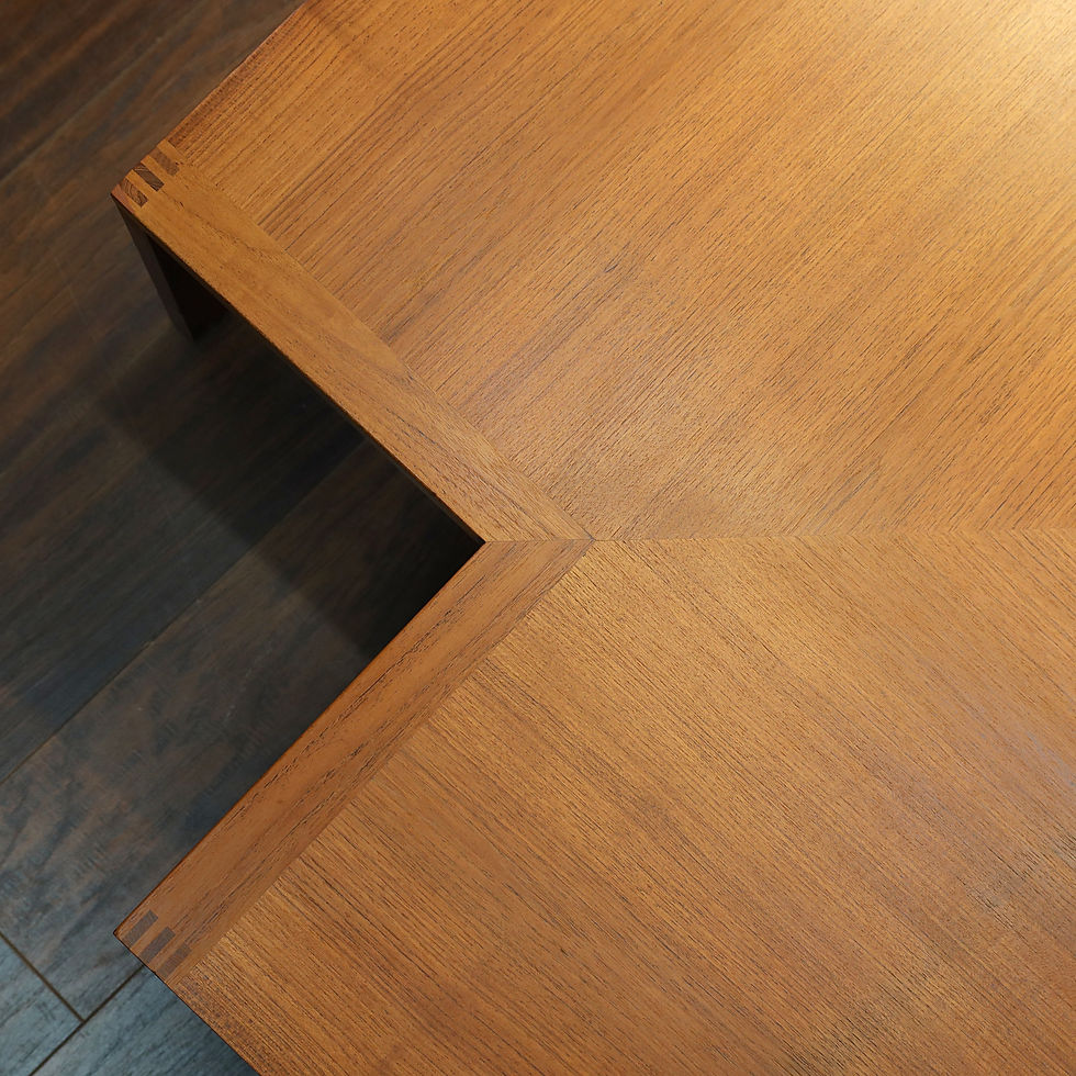 Thumbnail: Danish Modern "Moduline" Teak Corner Table by Ole Gjerløv-Knudsen & Torben Lind