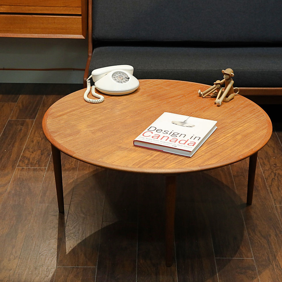 Thumbnail: Danish Modern Teak Round Coffee Table by Elsteds Møbelfabrik